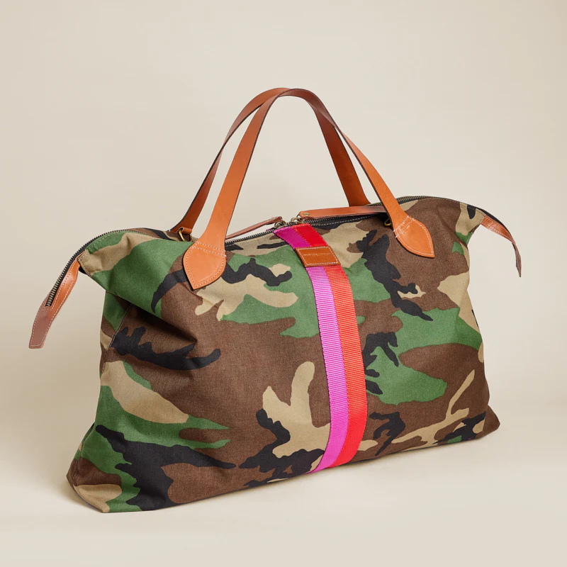 XL Charlie - Nylon Camo with Pink and Red Stripe - Image 2