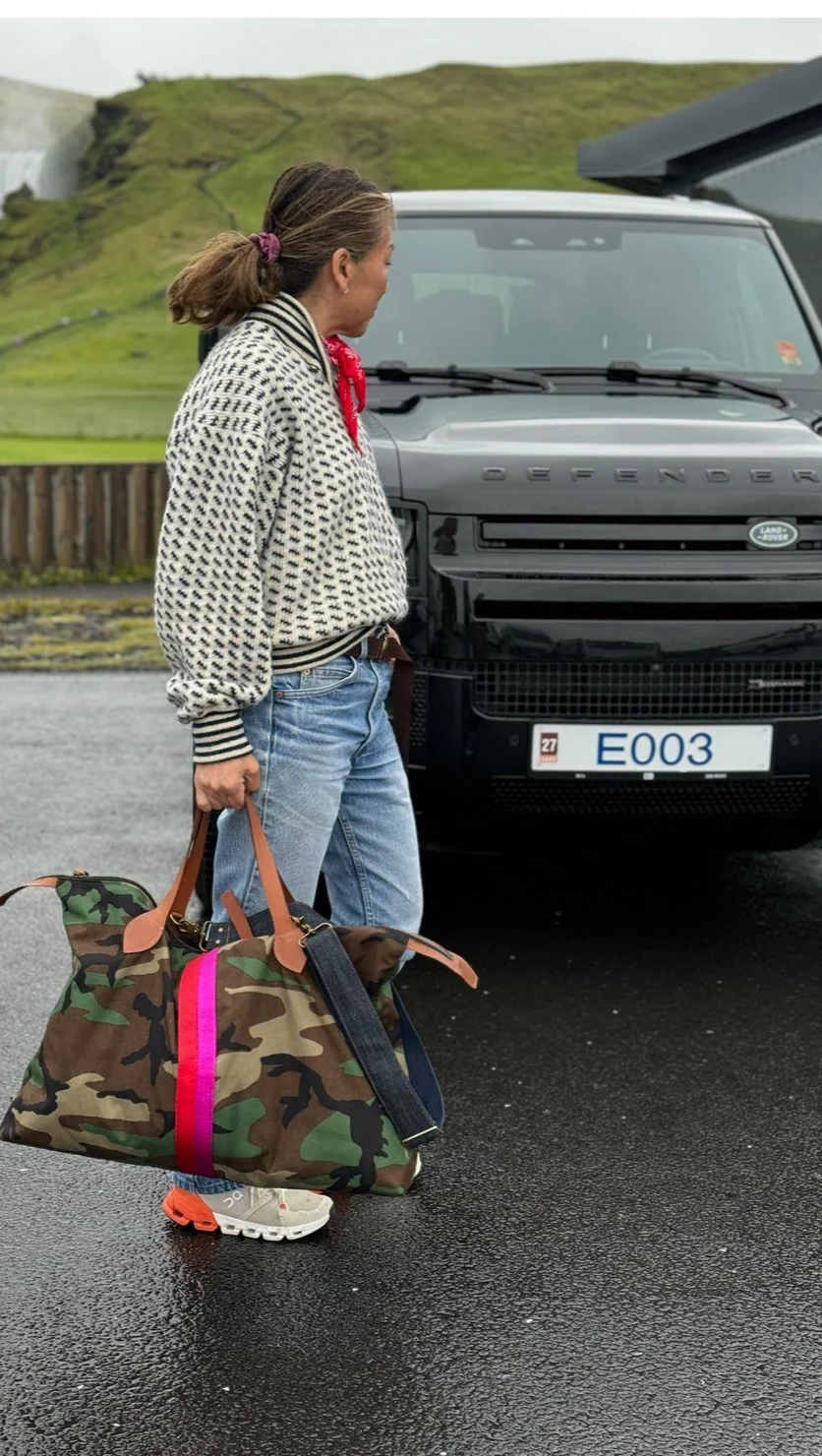 XL Charlie - Nylon Camo with Pink and Red Stripe - Image 5